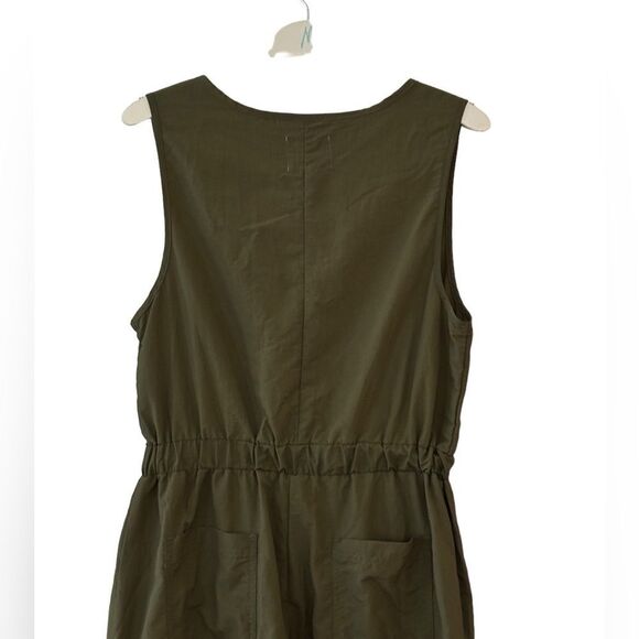 Madden NYC Juniors Olive Parachute Pants Sleeveless Jumpsuit Size Large 6 0453 - Picture 12 of 16